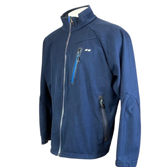 Koppen Mens Dark Blue Full Zip Softshell Jacket Size XL - Picture 3 of 6